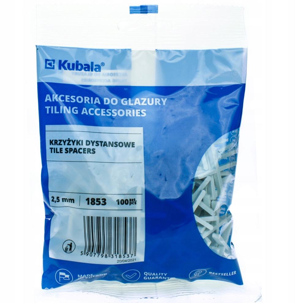Kubala Krzyżyki Dystansowe Do Glazury 2,5Mm 100Szt 1853