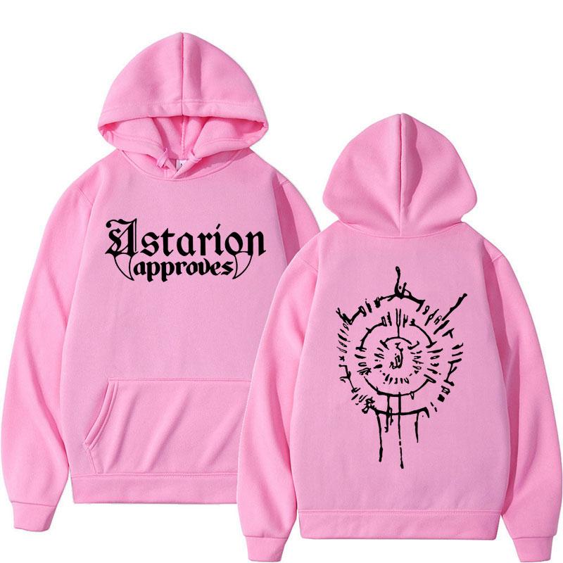 Astarion Approves Graphic Hoodies Men Women Casual Harajuku Fashion Oversized Sweatshirt Pullover Baldurs Gate 3 Fan Streetwear