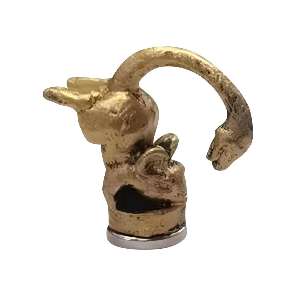 Головка петли для украшения домаВинтажные головки дверных петель в виде животных Декоративный набор из 3 бронзовых головок петли для животных Магнитная дверная петля