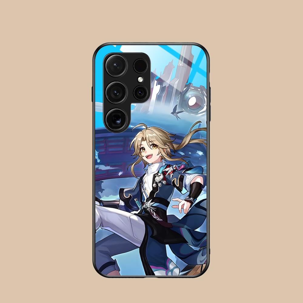 Стеклянный чехол HSR Yanqing для мобильного телефона Samsung Galaxy A56 55 54 53 52 51 36 35 34 23 16 15 5G Цветная крышка