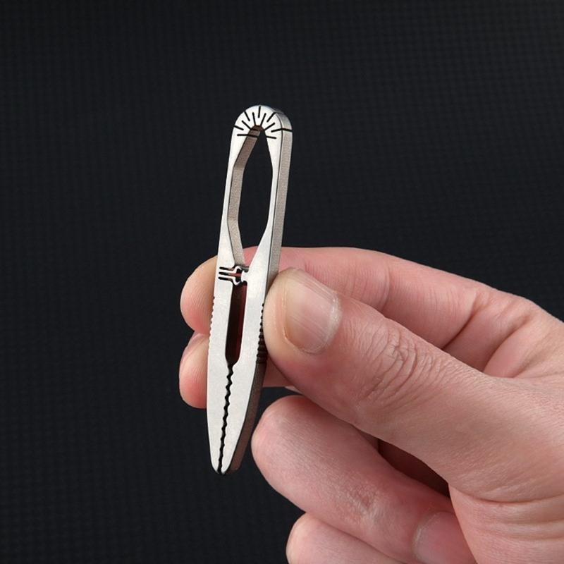 Camping Small Tweezer Titaniums Alloys Tweezer Outdoor Tool Pocket Maintenance Tool Survival Supplies Easy to Use