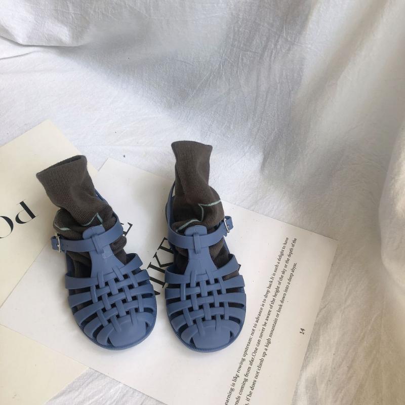 Сандалии для девочек, резиновые туфли для мальчиков, детские римские туфли с мягкой подошвой