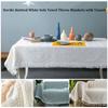New Nordic Knitted White Sofa Towel Anti-slip with Tassels Throw Blankets Multi-purpose Luxury Bed Sofa Couch