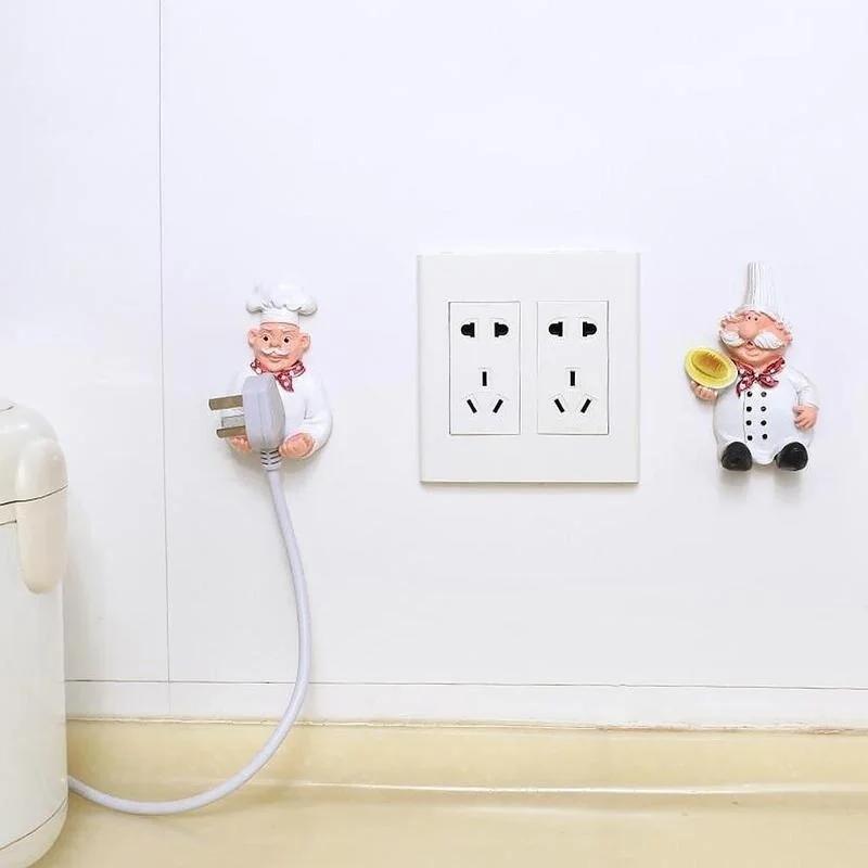 Chef Designed New Hooks Power Plug Brackets Storage Racks Sockets Wall-mounted Adhesive Kitchen Accessories