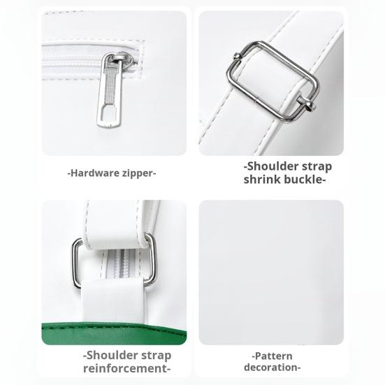 Tennis Bag Tennis Sling Crossbody Bag Large Capacity Faux Leather Racket Bag for Badminton Pickleball