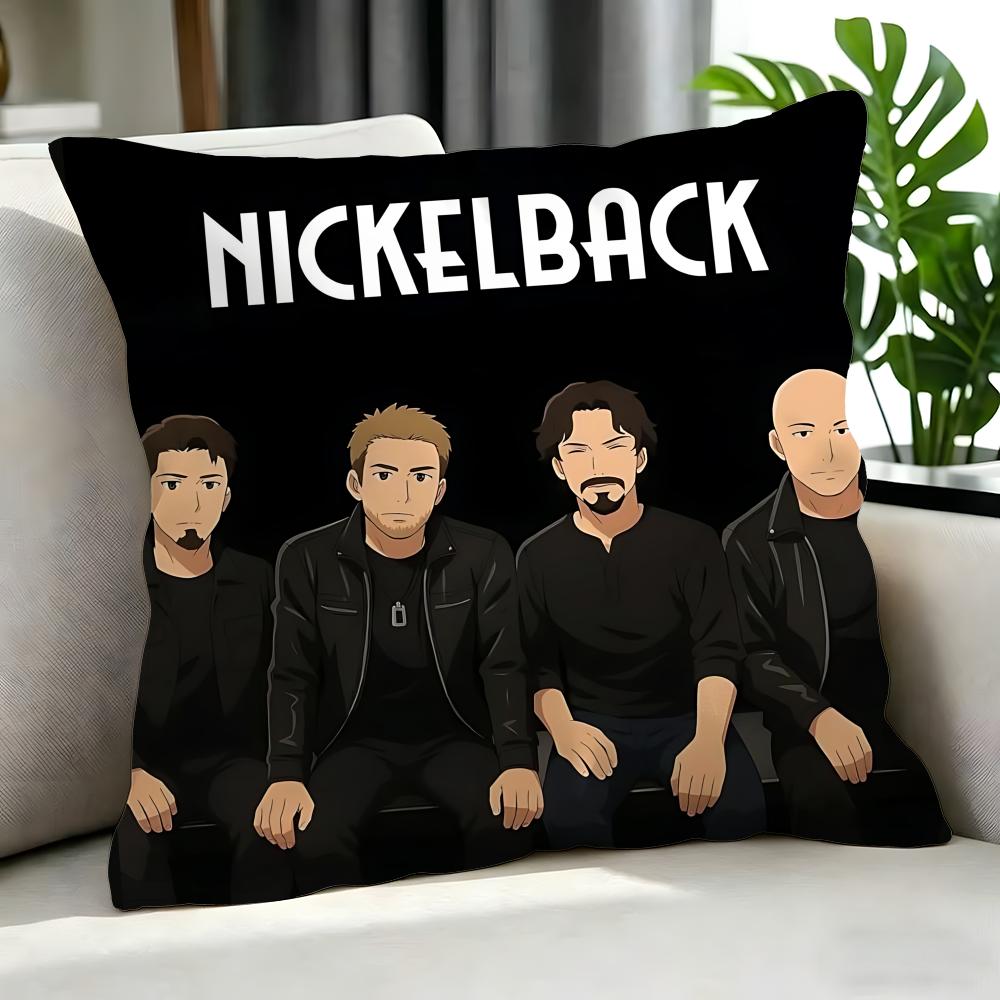 Rock Nickelback Cushion Cover Cushion Cover Set 4Pcs 50X50 45X45 40X40 Pillowcase Decorative Sofa Home Decor