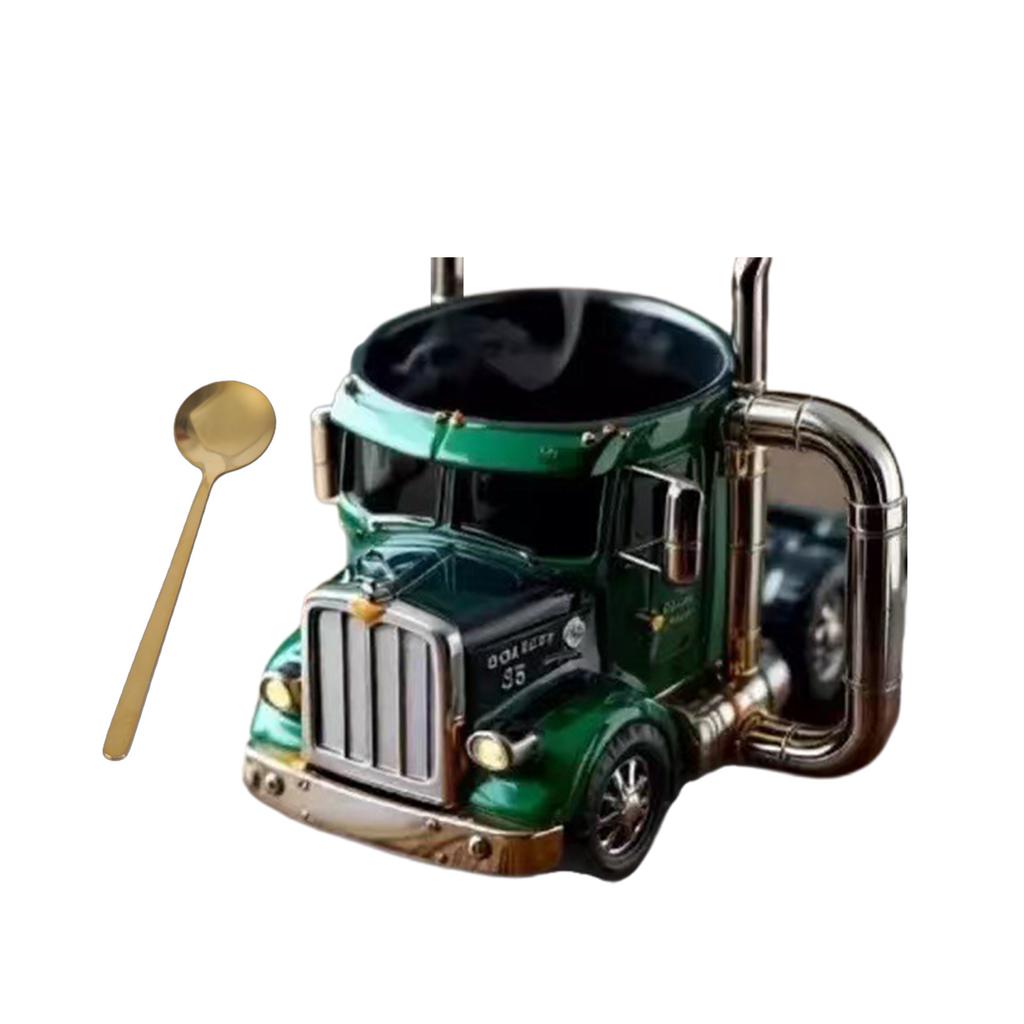 Кружка для кофе в форме грузовика, изготовленная вручную, уникальная кофейная чашка в форме грузовика для любителей кофе и грузовиков, простая в использовании