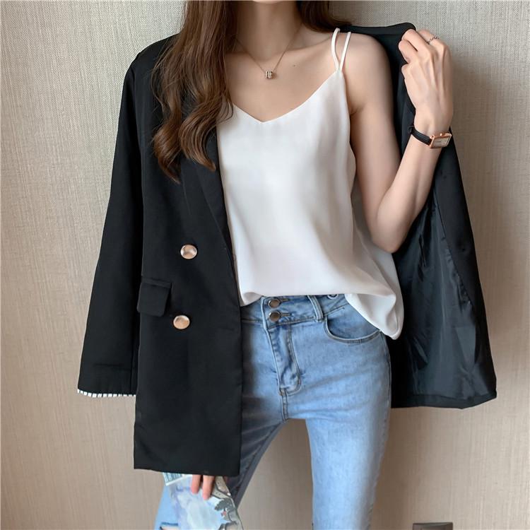 Plus-Size Women's Chiffon V-Neck Slimming Summer Tank Top