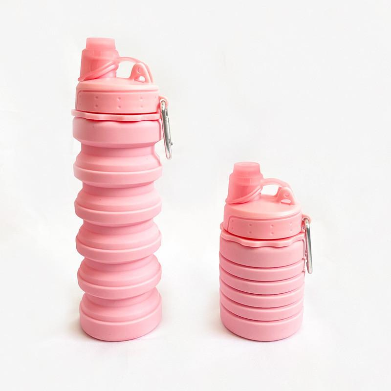 Складная и раздвижная силиконовая бутылка для воды для спорта на открытом воздухе, путешествий, портативная бутылка для воды, пищевая сжимаемая бутылка для воды