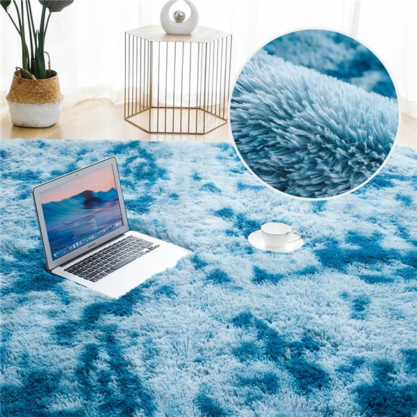 New Rainbow Rug Oversied Fluffy Plush Rugs Large Size Anti-slip Floor Mats Tie-Dye Art Carpet Shaggy Kids Room Living Room Bedside Rug