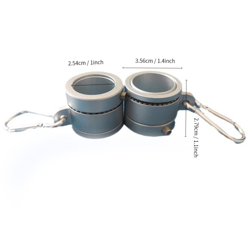 2Pcs 360 Degree Rotating Flag Mounting Ring Aluminum Alloy Spinning Flag Pole Kit  Diameter Flagpole