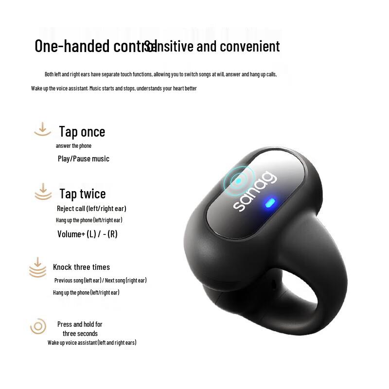 SANAG Bluetooth-наушники с открытым ухом и костной проводимостью