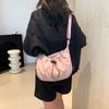 Stylish Korean Commuter Wrinkled Tote Bag For Women Large Capacity Casual Shoulder Bag