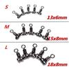 Portable Durable Stainless Steel Solid Rings Tackle Fishing Rolling Swivels Connector Ball Bearing