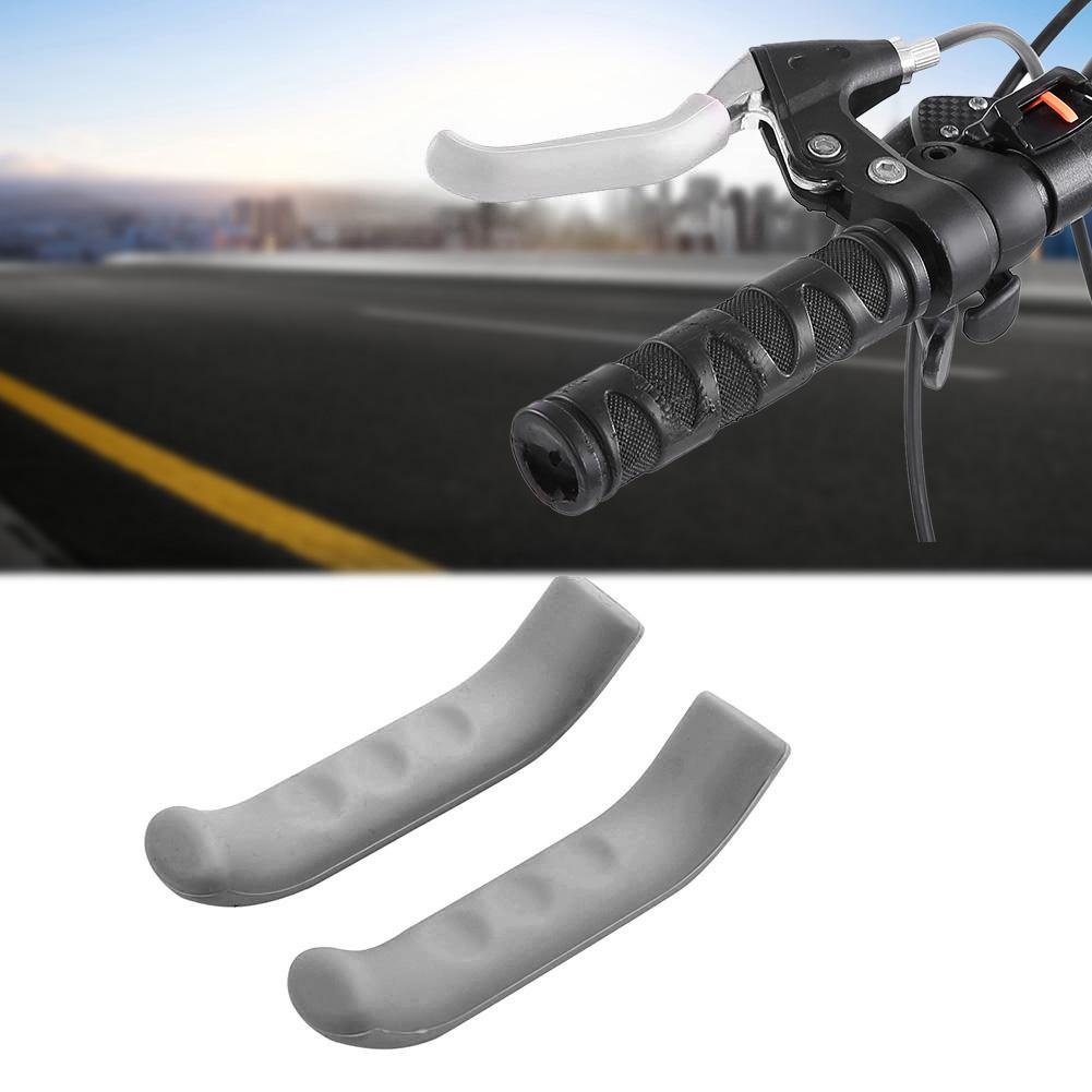 2Pcs Brake Handle Silicone Sleeve Mountain Bike Brake Lever   Cover White