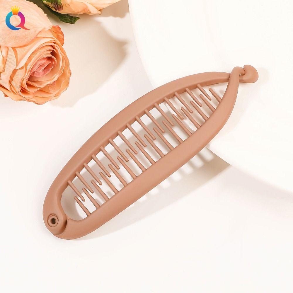 Матовая заколка для волос в форме рыбы, простая заколка-зажим, модная заколка для волос в форме банана для женщин