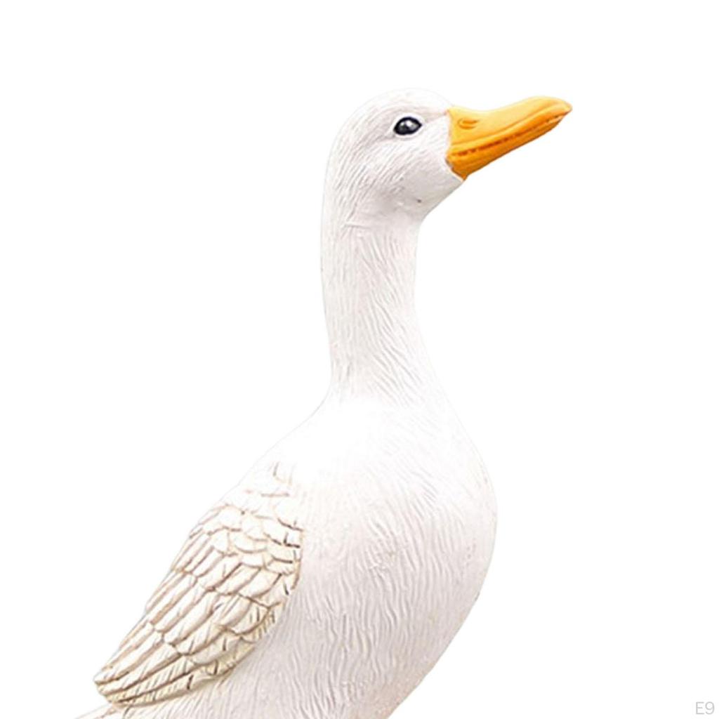 Мультяшные садовые статуи утки, ручная роспись, художественные фигурки животных, стоящие на лужайке, на открытом воздухе, в помещении, дома