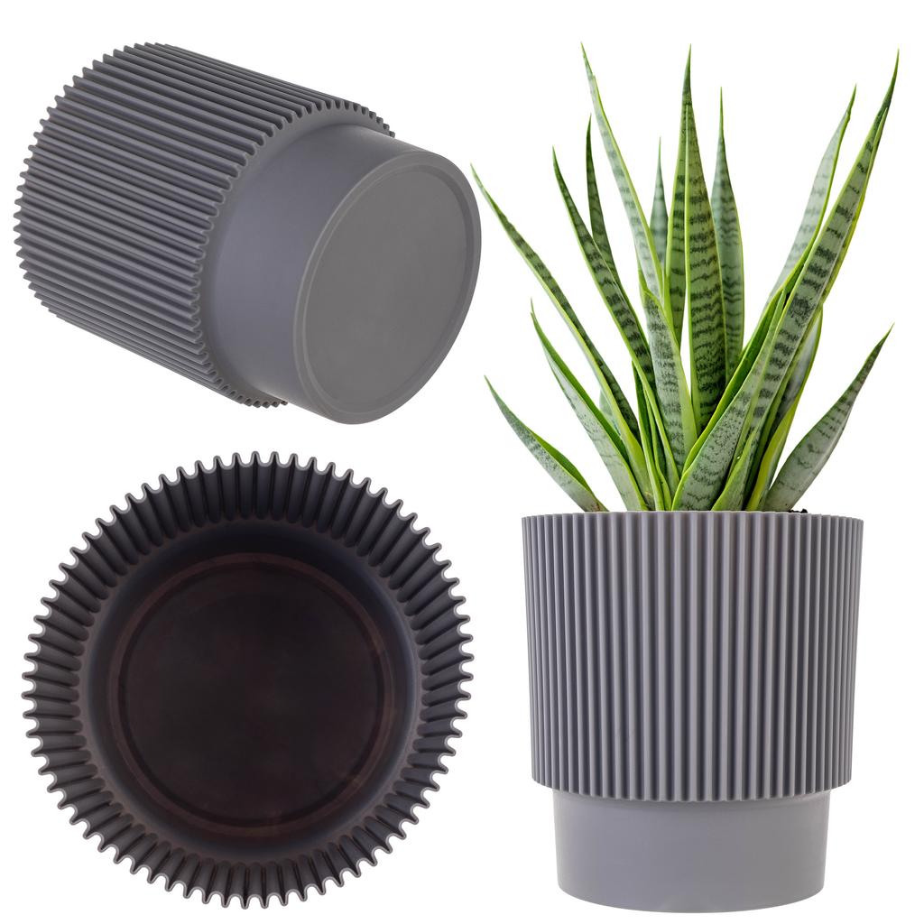 KADAX Doniczka Donica Na Kwiaty 13cm Osłonka Rośliny Kwietnik Plastikowa Biała