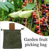 1Pcs Canvas Foraging Bag Waist Hanging Portable Outdoor Picking Bag Fruit Picking Tool Bag