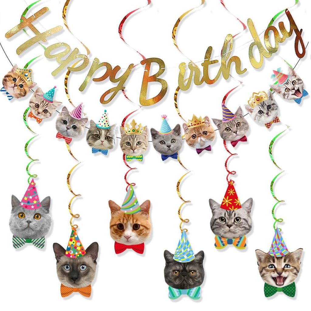 Pet Birthday Party Banner for Dogs and Cats