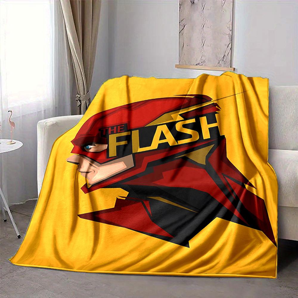 1pc The Flash Blanket Polyester Fiber, All Season Comfort for Sofa, Bed, Office, Car, Camping Ideal Home Decor & Gift, Office Comfort