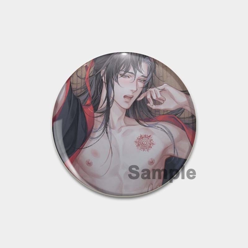 32/44/58 мм аниме Mo Dao Zu Shi брошь, булавки для одежды, аксессуары для рюкзака, мультяшная фигурка Lan Wangji/Wei Wuxian/Chen Qing Ling, значок