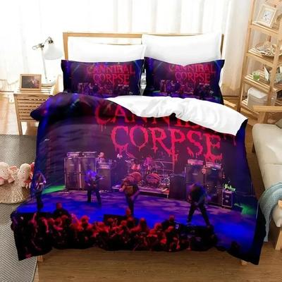 Роскошный новый 3D принт Cannibal Corpse Постельное белье Набор Пододеяльник Комплект для кровати Покрывало Наволочка Размер Квин Мальчики Взрослый Постельный набор