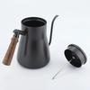 Hot Sale 304 Stainless Steel Brushed Jug Wood Handle Gooseneck Spout Coffee Kettle Drip Coffee Pour-over Pot For Home Use