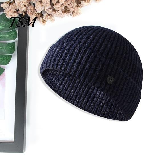 Unisex Knitted Hat Autumn Winter Warm Men Women Solid Color Exquisite Weaving Ribbed Beanies Outdoor Windproof Thick Hiking Cycling Brimless Knitting