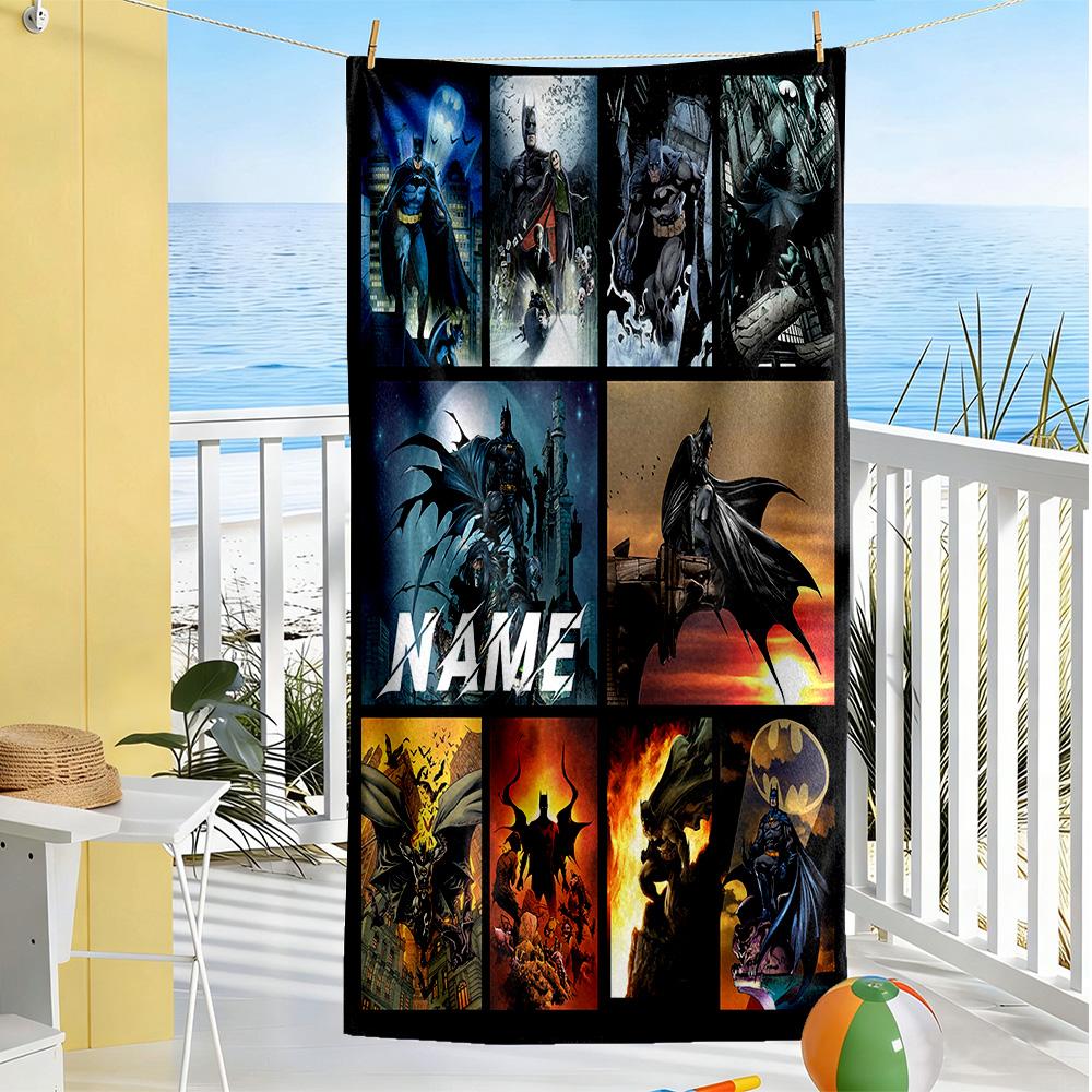 Warnermedia Personalized Text Beach Towel Super Soft Microfiber Quickdry Fabric Suitable for Swimming Gym Camping Yoga Vacation