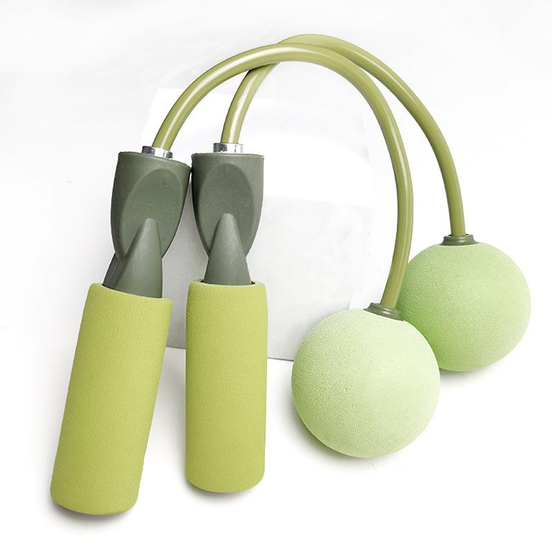 Беспроводная скакалка с большим мячом, весовая нагрузка для взрослых, устройство для прыжков со скакалкой, спорт в помещении для учащихся начальной школы: Бесшумный беспроводной пропуск