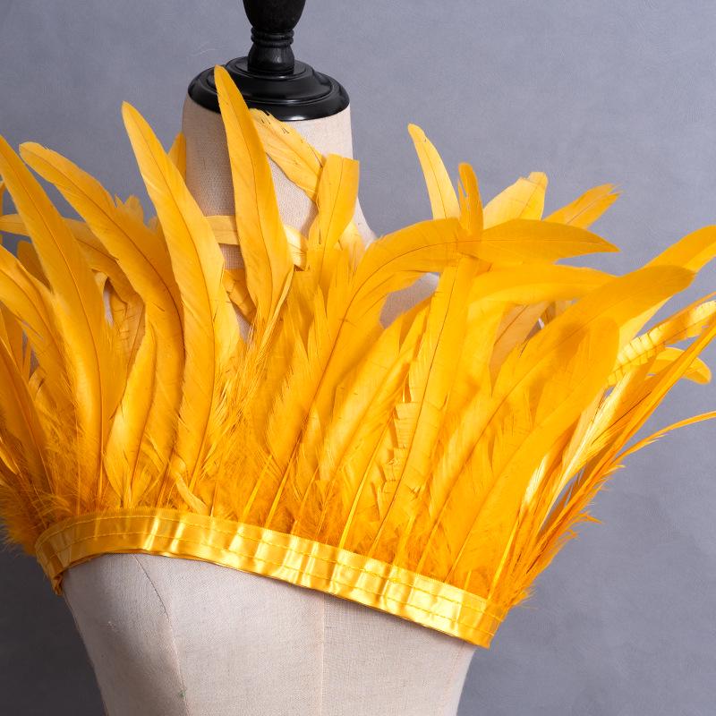 2m Rooster Tail Feather Trim: Costume & Accessory Decoration