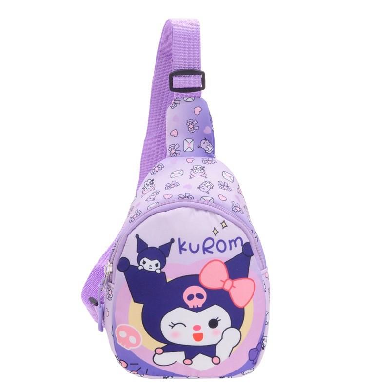 Детская нейлоновая сумка через плечо с принтом мультфильма Kuromi для детского сада