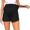 Solid Color Maternity Support Shorts - Comfortable Home and Sportswear