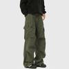 51 Hip-hop Design Vintage Pleat Cargo Wide-leg Pants Men's American Niche Loose Straight Casual Trousers