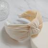 LALA Бархатная повязка на голову с узлом - Слоновая кость