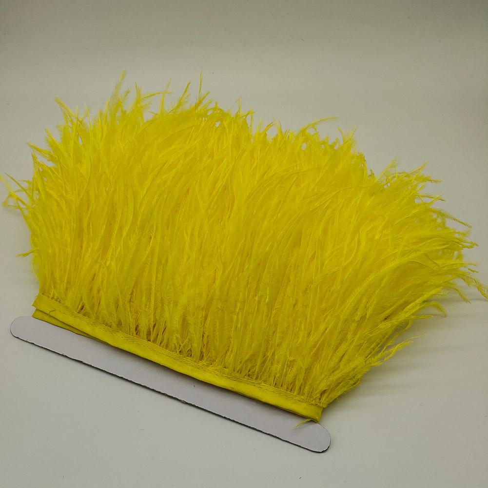 FeatherBeatiful 10Yard High Quality Ostrich Feather Trim Fringe Feather Ribbon 10-15CM/4-6Inch Width Sewing Crafts Costumes Decoration