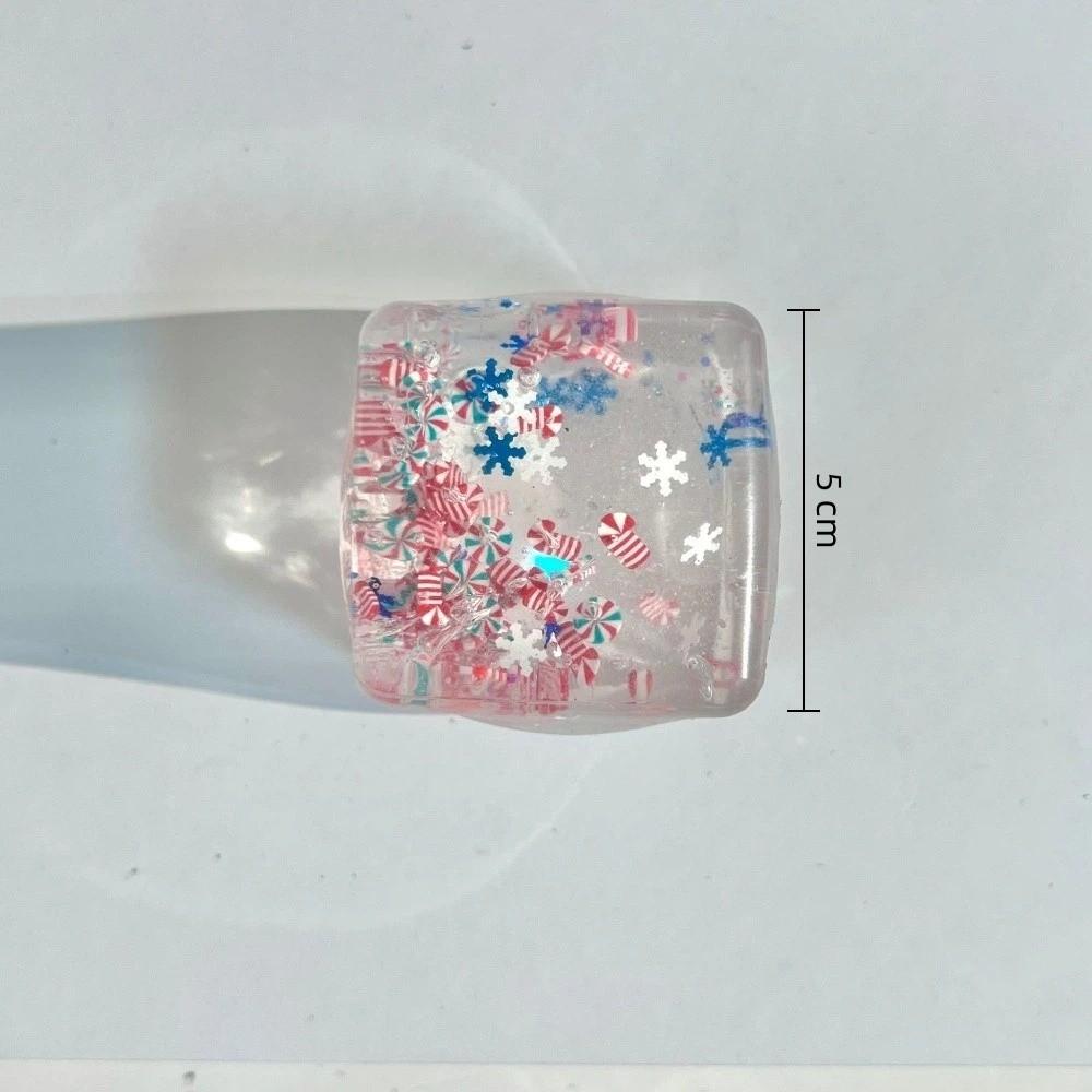 Stress Relief Pinch Block Toy Decompression Transparent Christmas Toy Christmas Gift