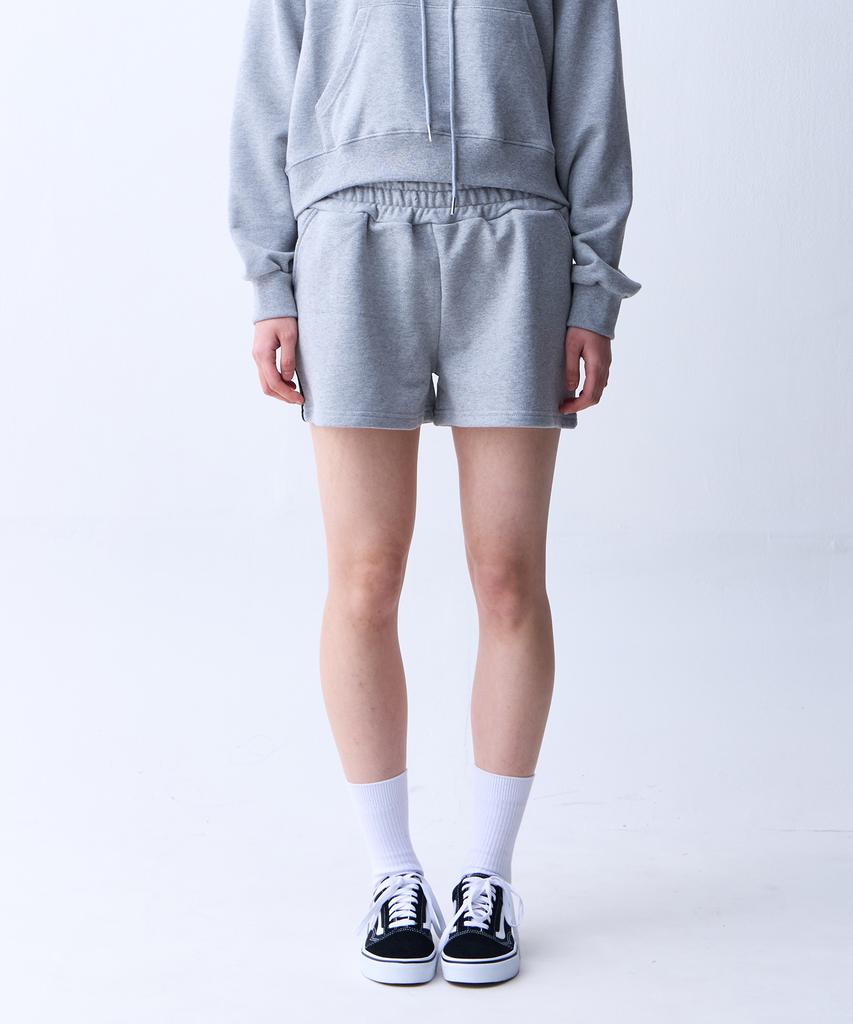 CRUSHST Slim Striped Sweat Shorts Gray