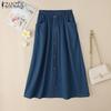 Женские повседневные свободные длинные юбки с эластичной талией
