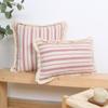 1Pc Striped Jacquard Throw Pillow Case, Retro Geometric Cushion Case with Tassels, Room Decor Party Decor,  No Pillow Insert