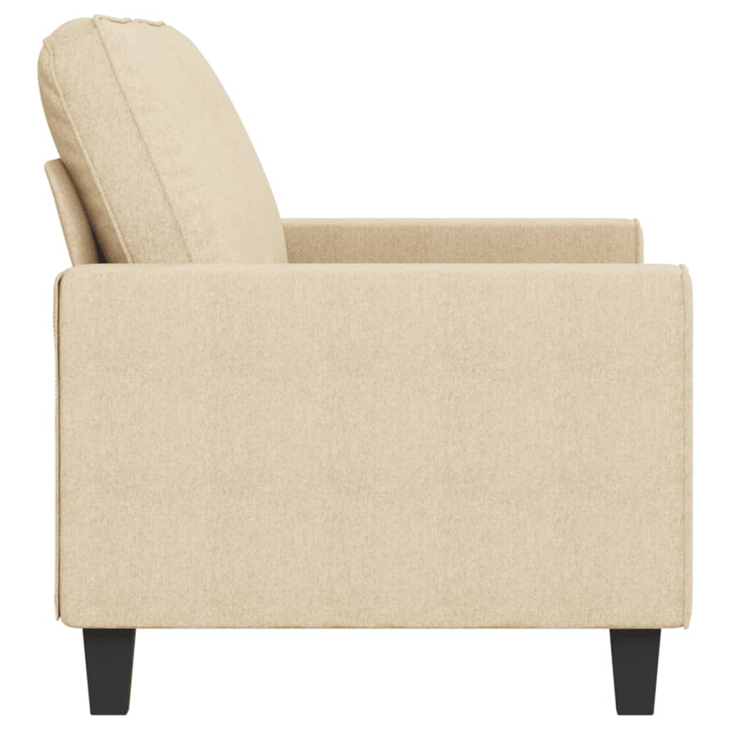2 Seater Sofa Cream 140 cm Fabric