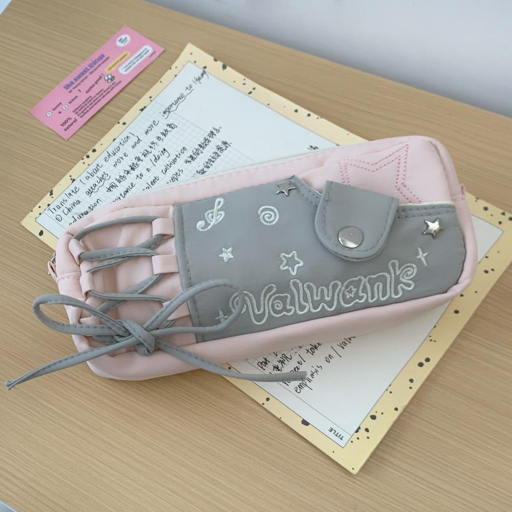 Large Capacity Korean Stationery Bag Desktop Storage Cartoon Pencil Bag Large Ins Pen Bag School