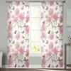 Розы и барокко цветочные акварельные прозрачные шторы для спальни, гостиной, тюлевые шторы для кухни, оконные вуали, шторы