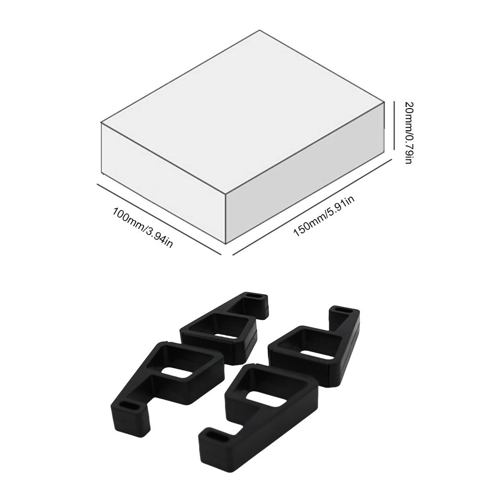 4Pcs Cooling Horizontal Version Bracket Anti-Slip Cooling Legs Stand Cooling Feet Flat-mounted for PlayStation4 Slim Pro Console