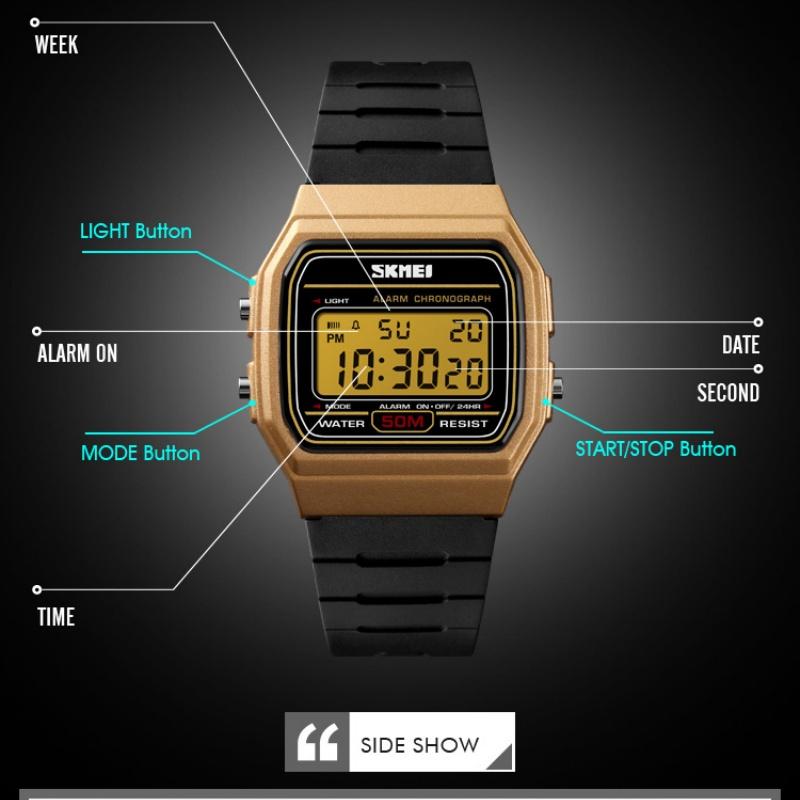 SKMEI 1412 Fashion Women's Digital Watch Waterproof Date Week Women's Watch Sports Couple Men's Watch Gift relgio feminino