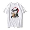 Casual Anime Demon Slayer Kimetsu No Yaiba Graphics Women T-Shirt Summer Loose Blouse 90S O-Neck Ladies White Kids Tops Men Tees