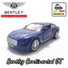 1/36 Bentley Continental GT Pullback Игрушечная модель автомобиля Официальная лицензированная масштабная реплика Металлическая литая миниатюрная художественная модель Рождественский подарок для мальчика