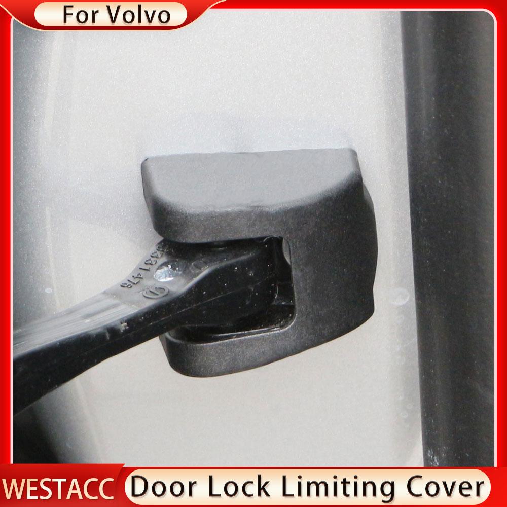 4 шт., защитный чехол для дверного замка автомобиля для Volvo XC60 XC90 S90, антикоррозийный дверной замок, ограничительная крышка