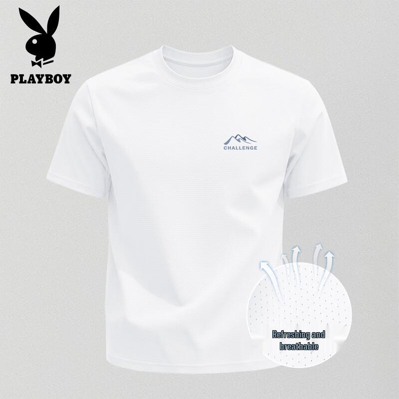 PLAYBOY Мужская быстросохнущая футболка из ледяного шелка